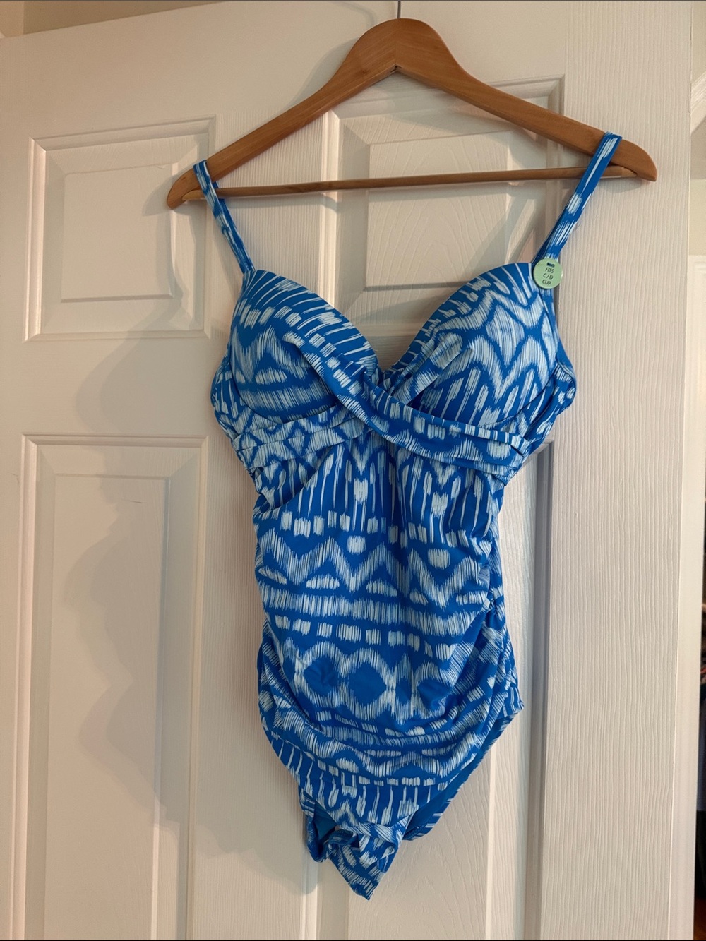 Blue Printed One-Piece Swimsuit